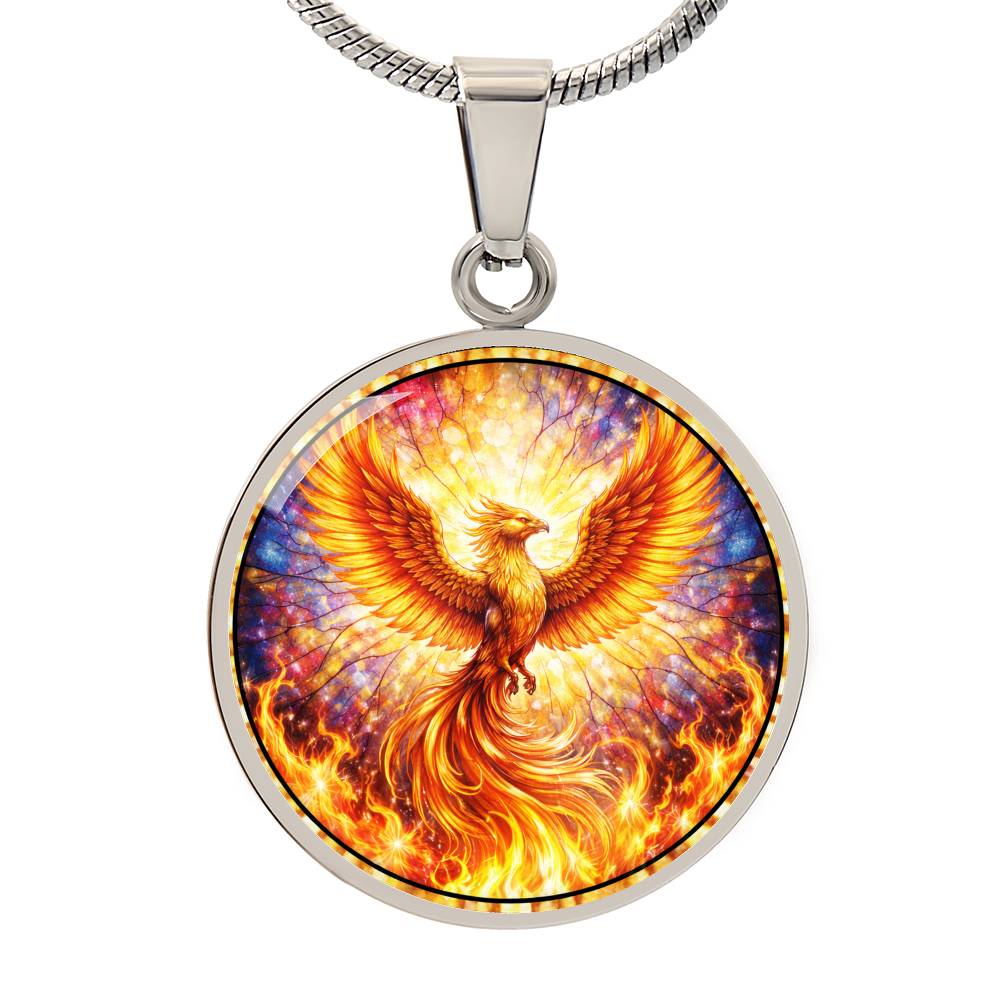 Rising Phoenix Personalized Engraved Necklace Bracelet or Keychain