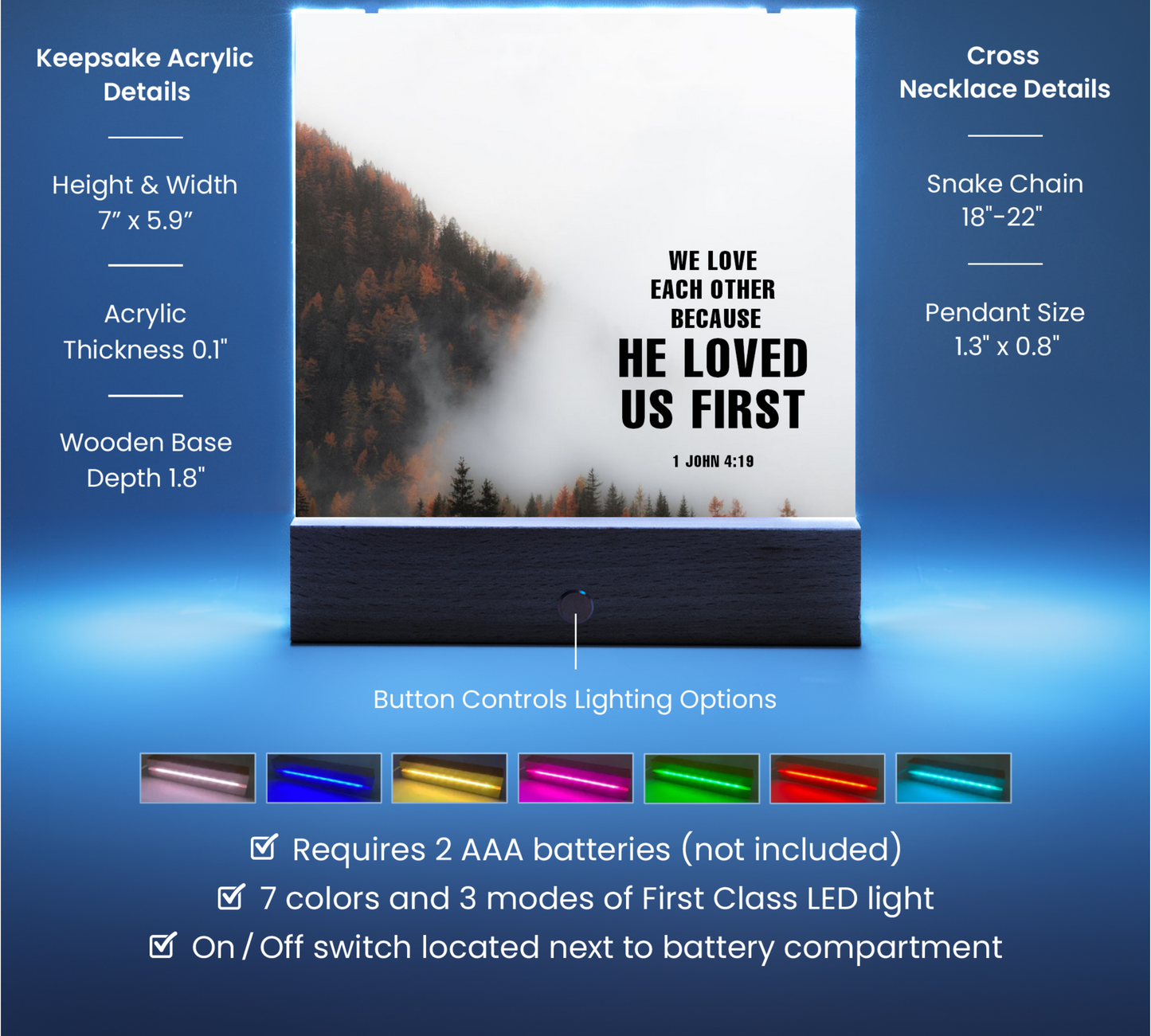 Love One Another Religious Plaque & Cross Gift Set-[Heartfelt Family Gift]