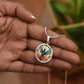 Rising Phoenix Round Pendant Necklace in Gold or silver-[Heartfelt Family Gift]