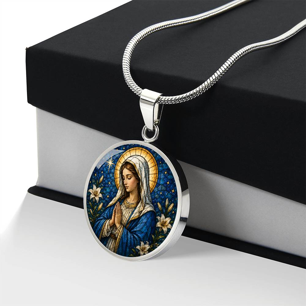 Personalized Virgin Mary Necklace