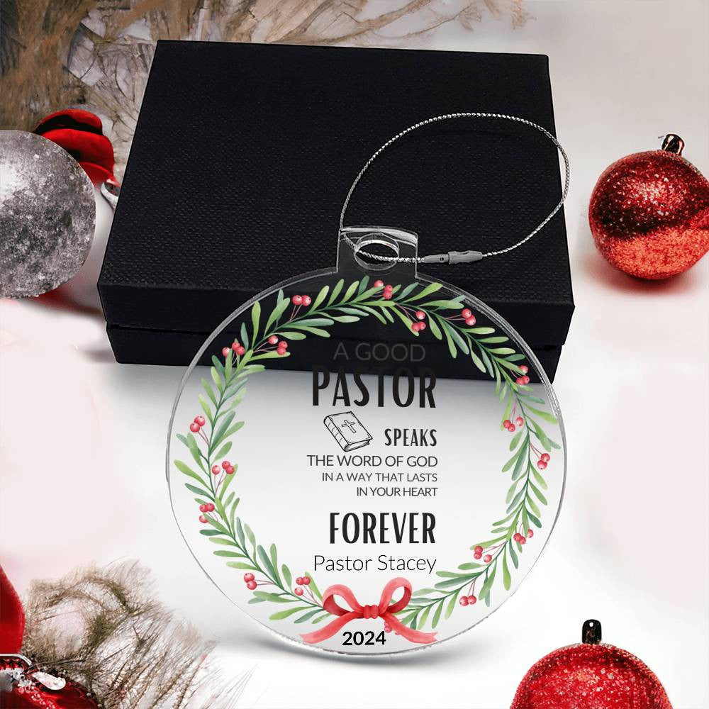 Pastor Acrylic Christmas Ornament Gift-[Heartfelt Family Gift]