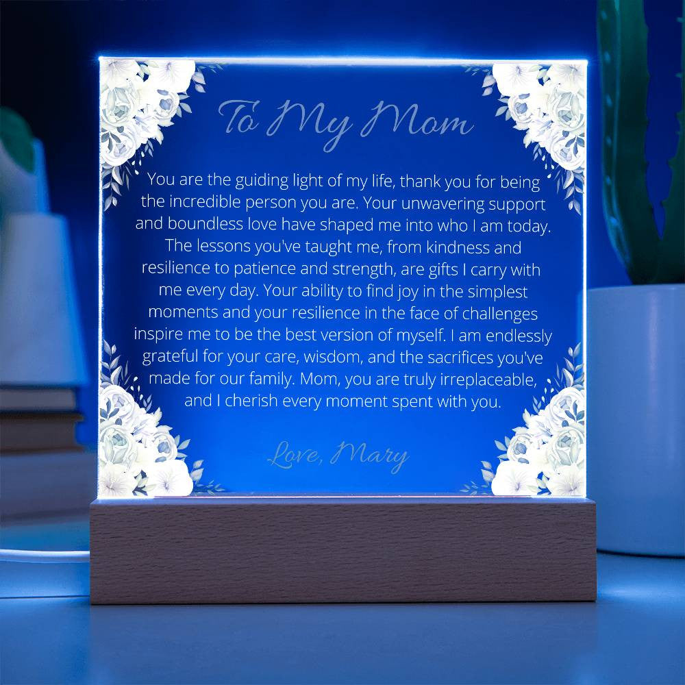 Mom Acrylic Plaque-[Heartfelt Family Gift]