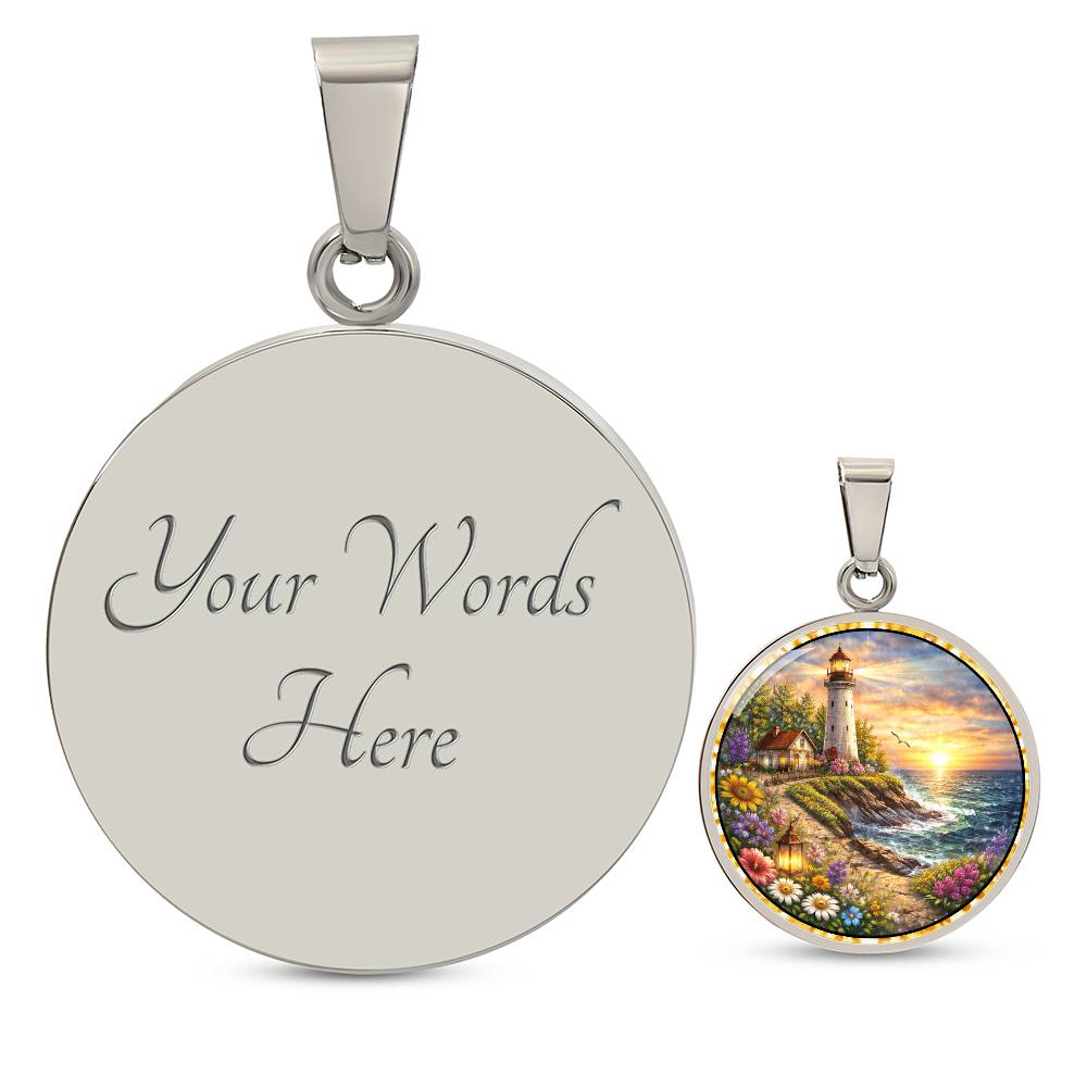 Lighthouse Personalized Engraved Necklace Bracelet or Keychain