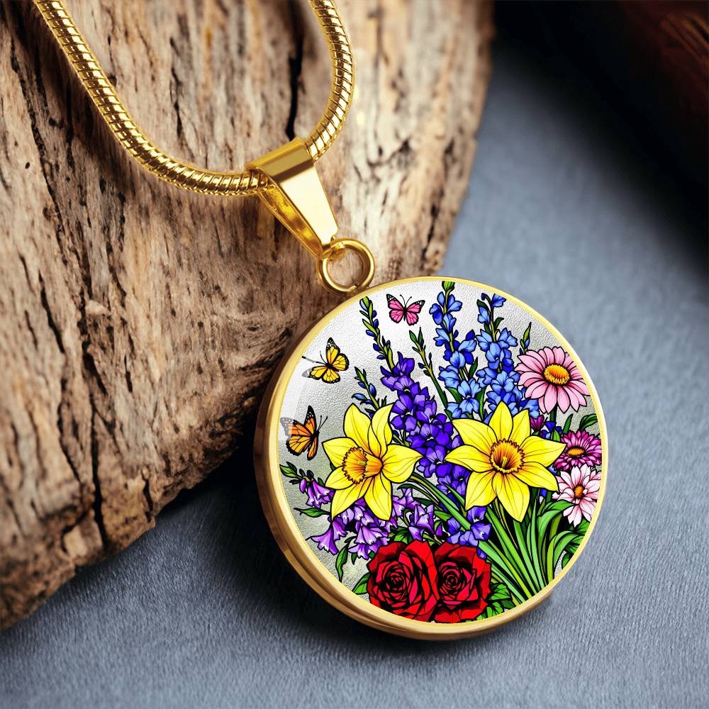 Lily Wildflower Pendant Necklace