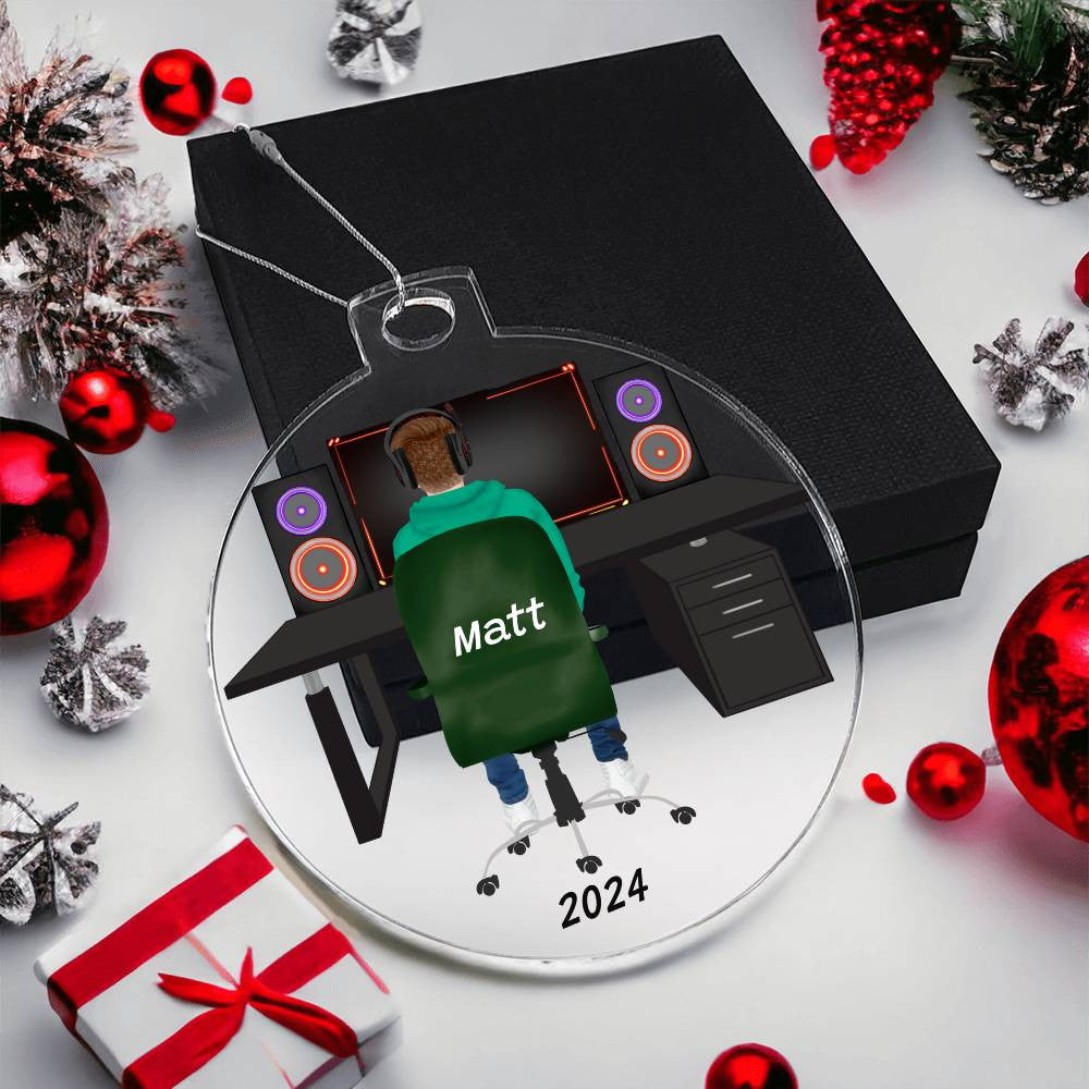 Custom Gamers Christmas Ornament for Video Game Player-[Heartfelt Family Gift]