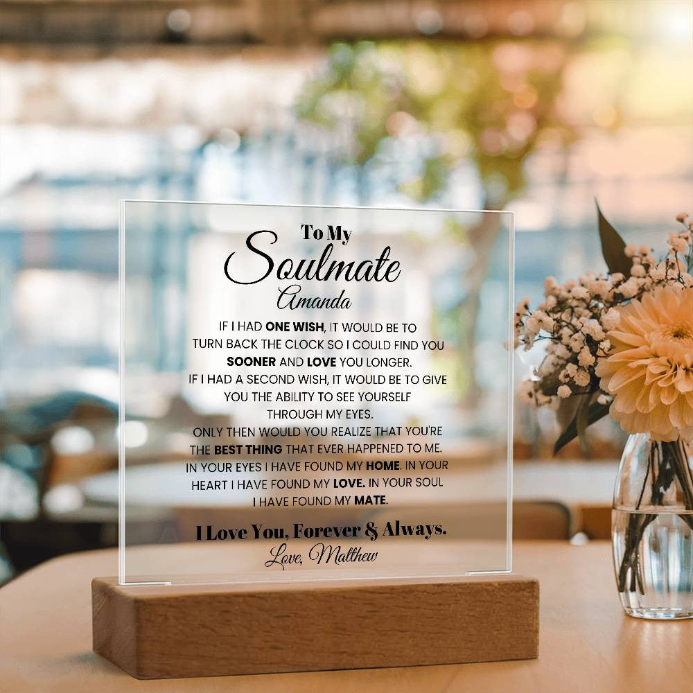 Personalized Soulmate Plaque-[Heartfelt Family Gift]