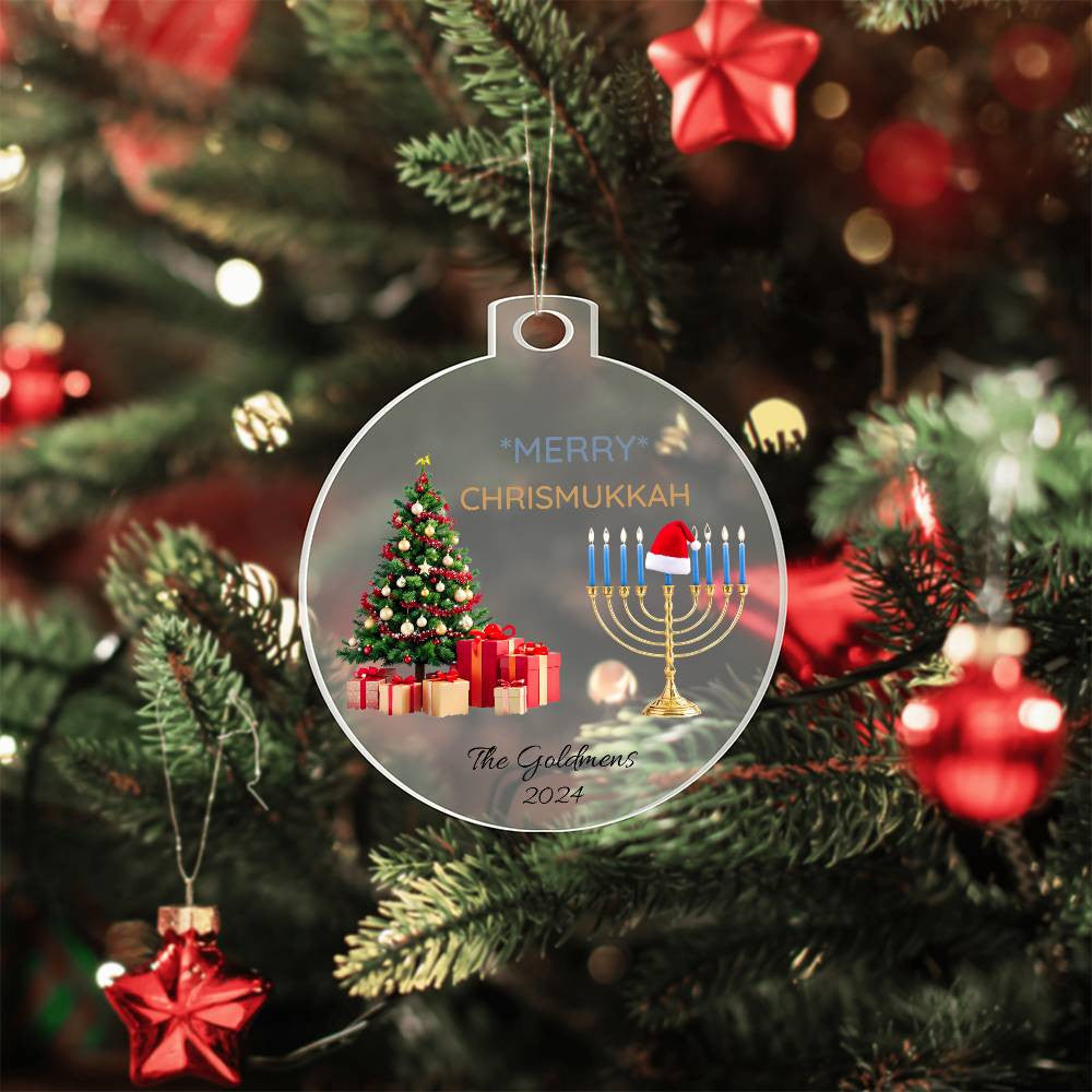 Merry Chrismukka Hanukkah Christmas Ornament Gift-[Heartfelt Family Gift]