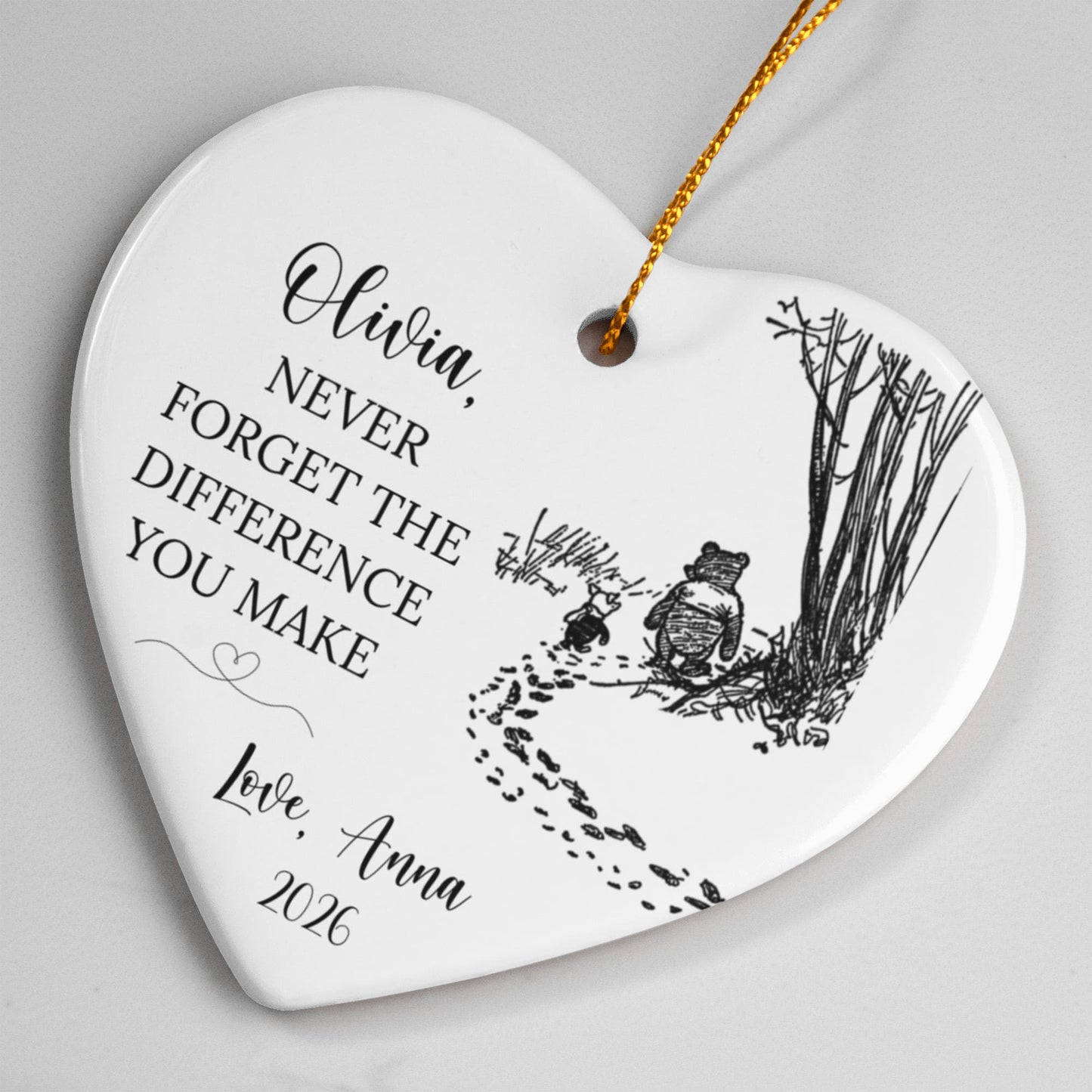 Difference Maker Heart Ornament