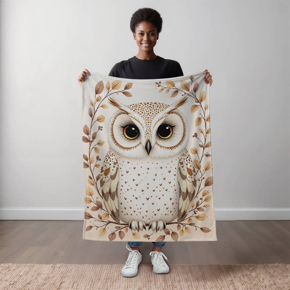 Owl Fleece Blanket-[Heartfelt Family Gift]