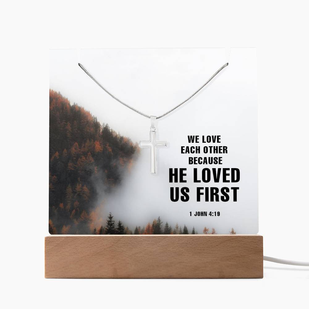 Love One Another Religious Plaque & Cross Gift Set-[Heartfelt Family Gift]