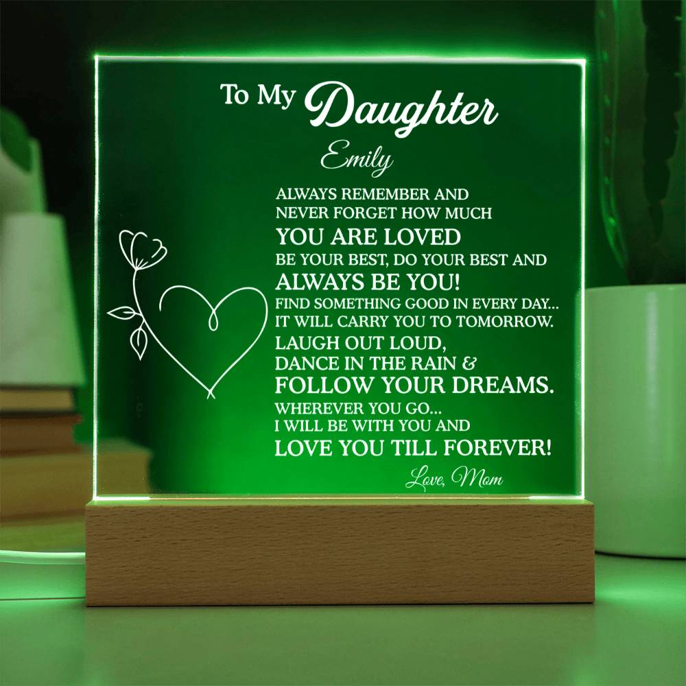 Daughter Acrylic Square Plaque