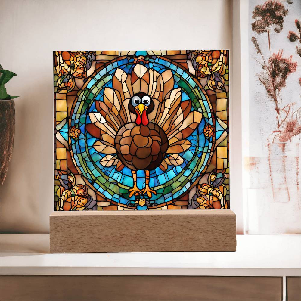 Thanksgiving turkey acrylic plaque-[Heartfelt Family Gift]
