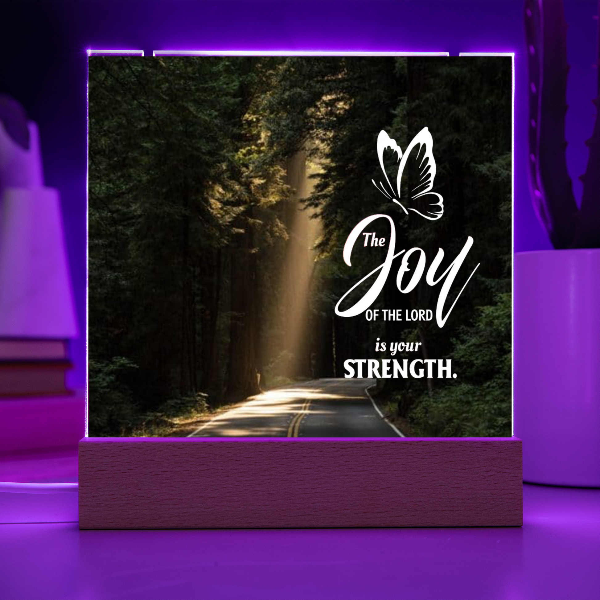 Joy of The Lord Religious Plaque & Cross Gift Set-[Heartfelt Family Gift]
