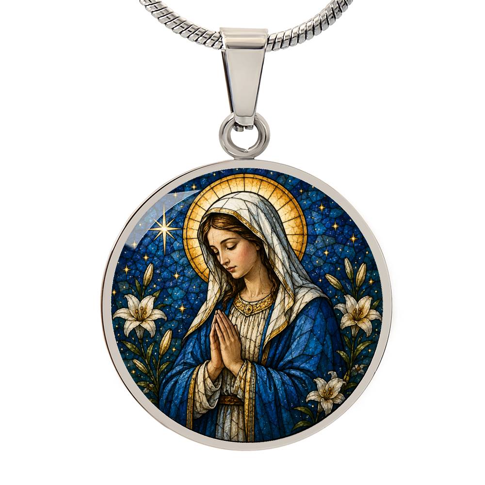 Personalized Virgin Mary Necklace