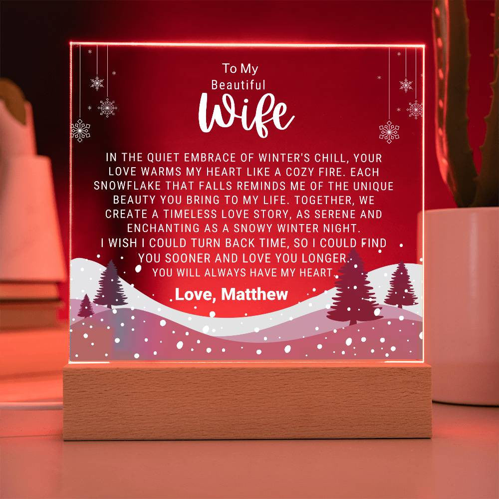 Acrylic Square Plaque-[Heartfelt Family Gift]