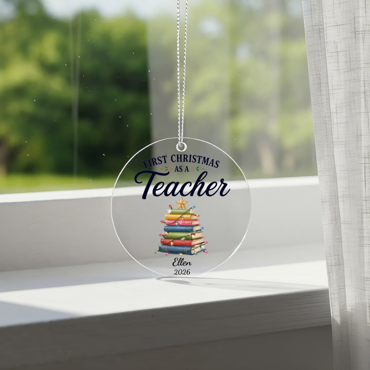 1st Christmas As A Teacher Ornament