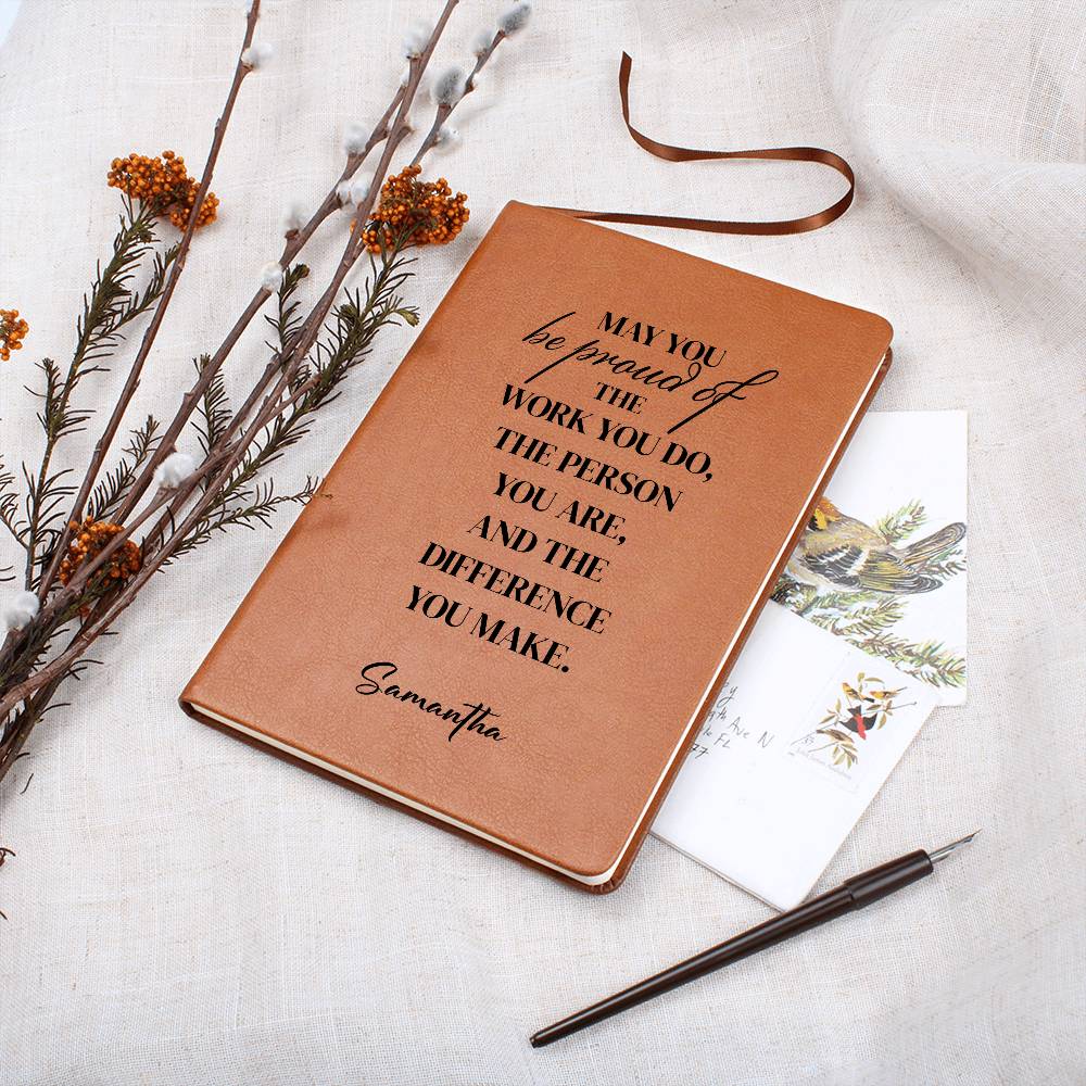 Personalized Difference Maker Journal Gift for Office Coworker