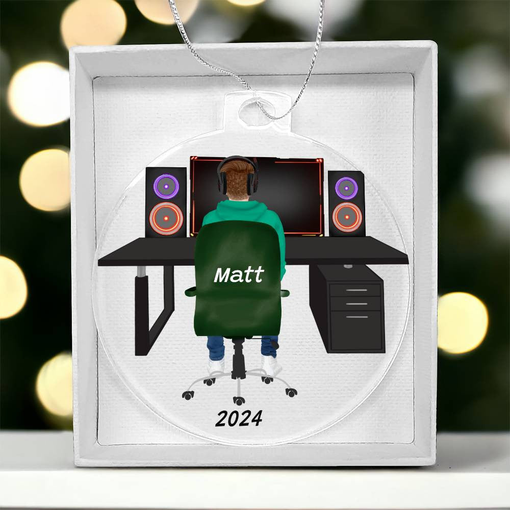 Custom Gamers Christmas Ornament for Video Game Player-[Heartfelt Family Gift]