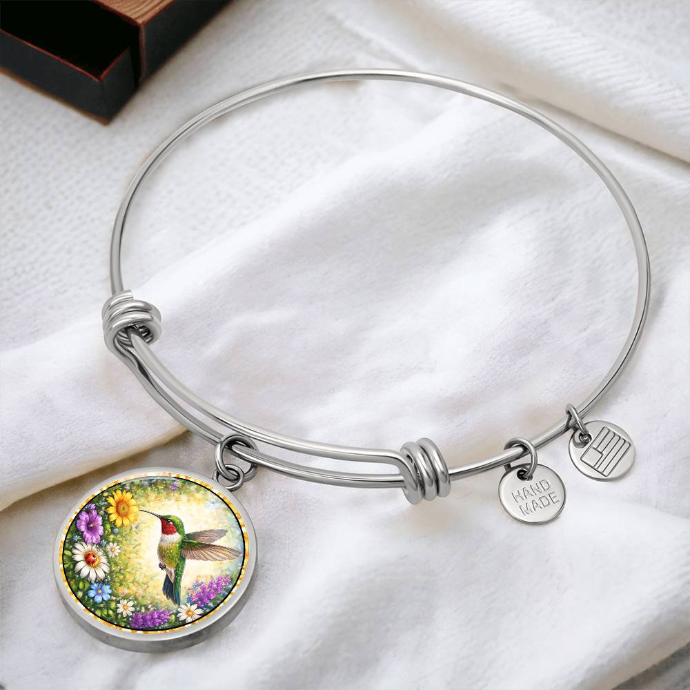 Hummingbird Personalized Engraved Necklace Bracelet or Keychain