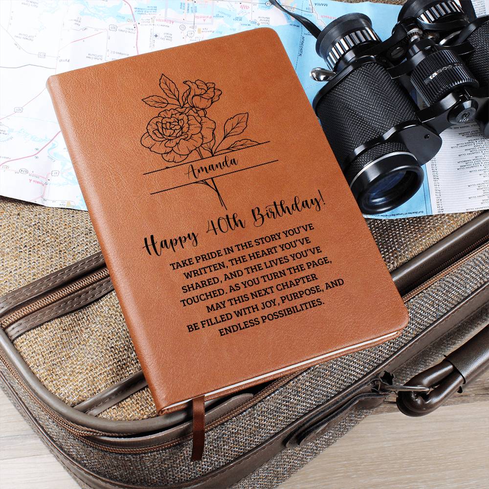 40th Birthday Birth Flower Journal