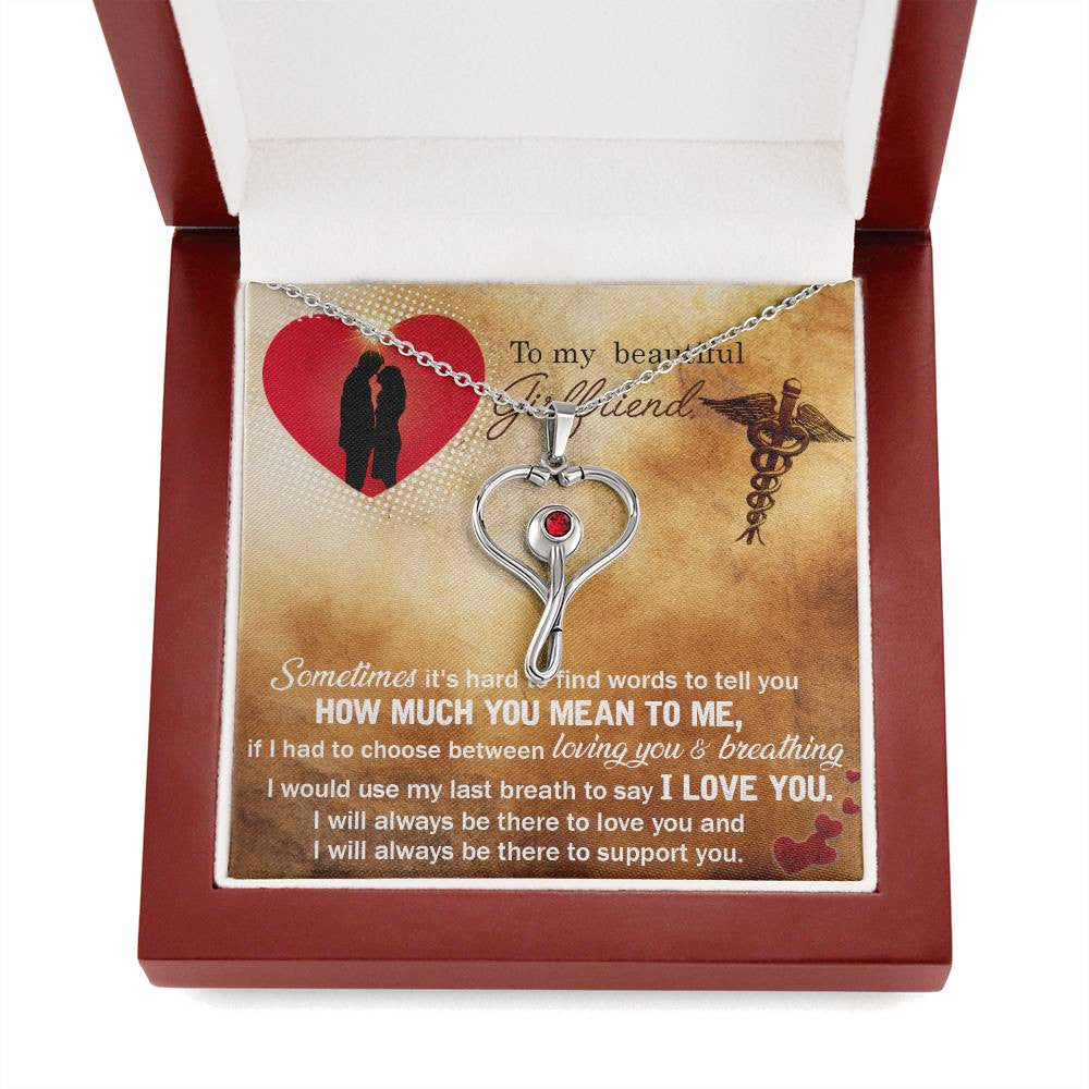 Nurse Girlfriend Stethoscope Necklace Gift-[Heartfelt Family Gift]