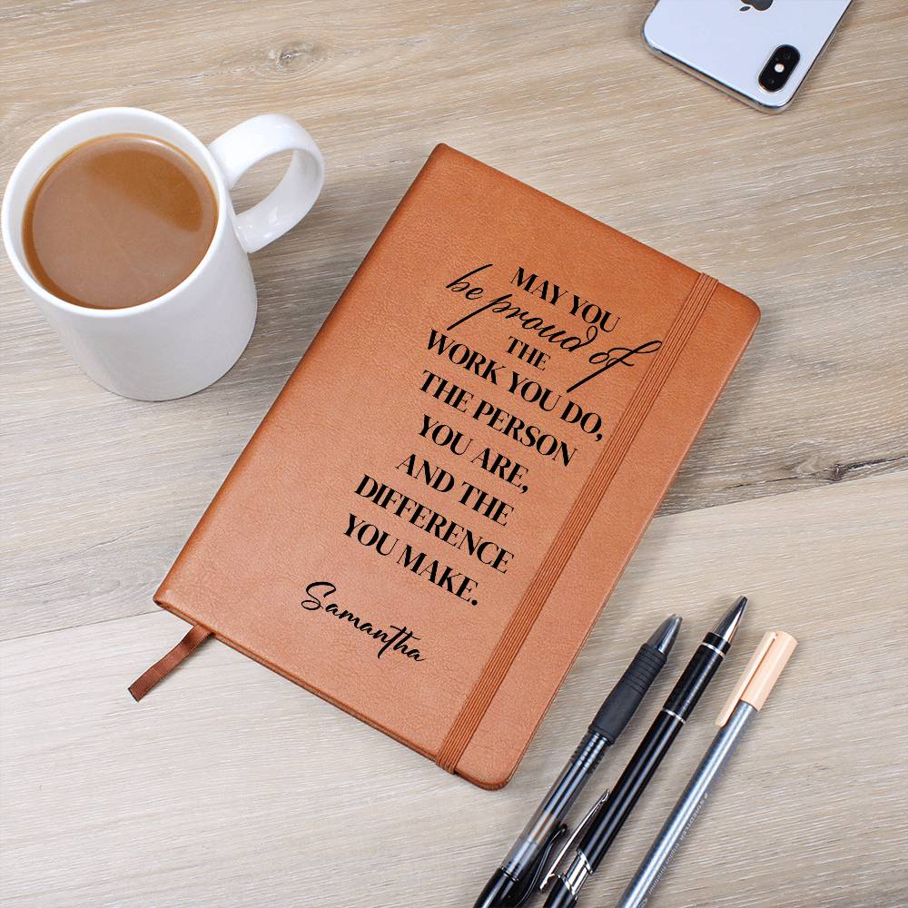 Personalized Difference Maker Journal Gift for Office Coworker