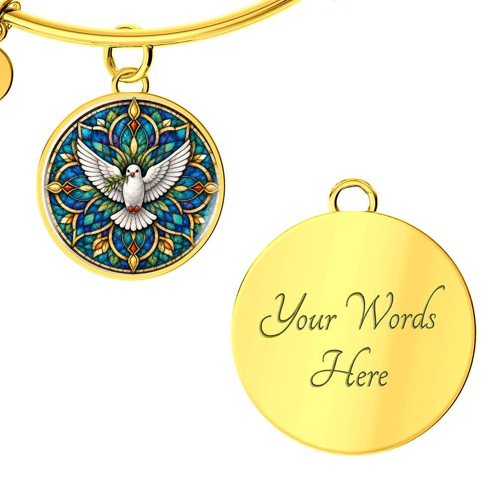 Dove Holy Cross Necklace, Personalized Spiritual Pendant, Memorial Jewelry, Religious Faith Gifts