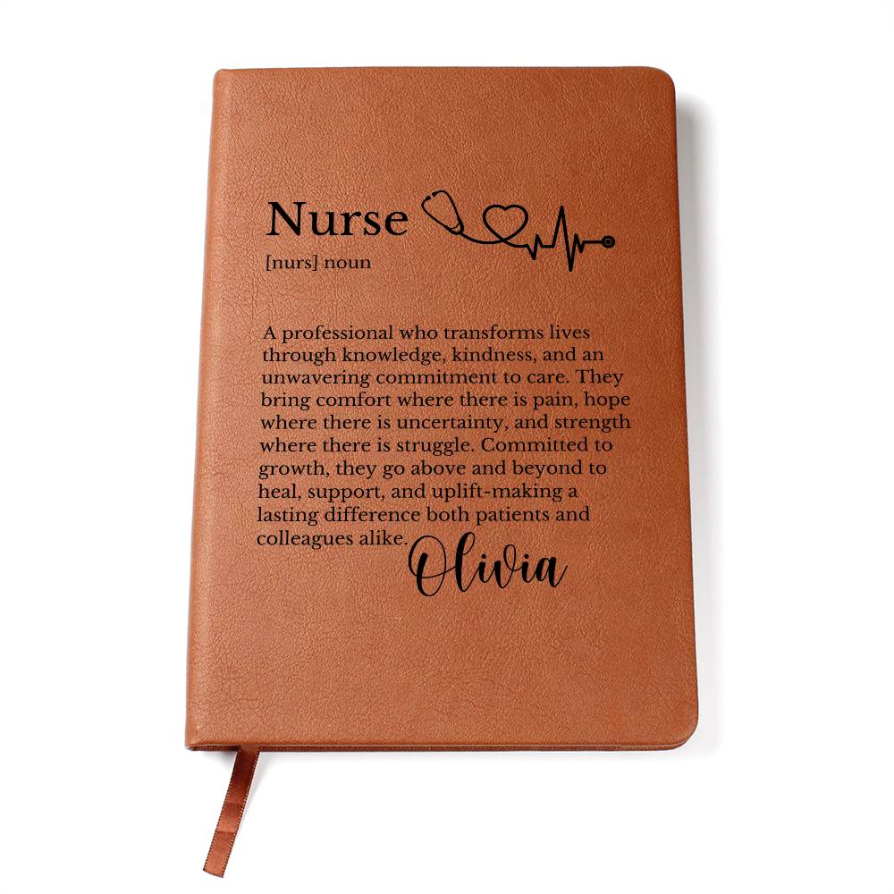 Nurse Definition Journal Gift for Healthcare Worker