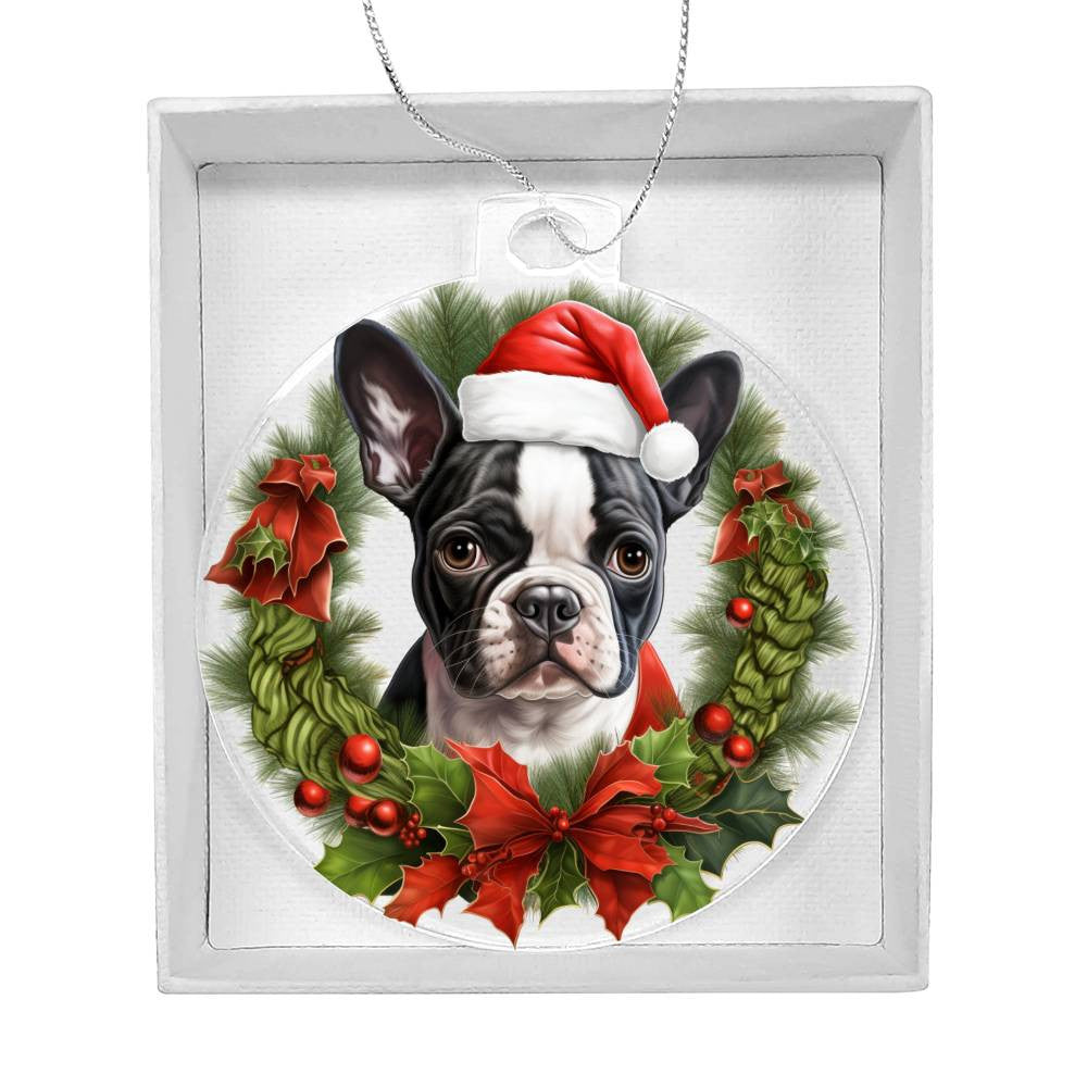 Bull Terrier Dog Acrylic Christmas Ornament-[Heartfelt Family Gift]