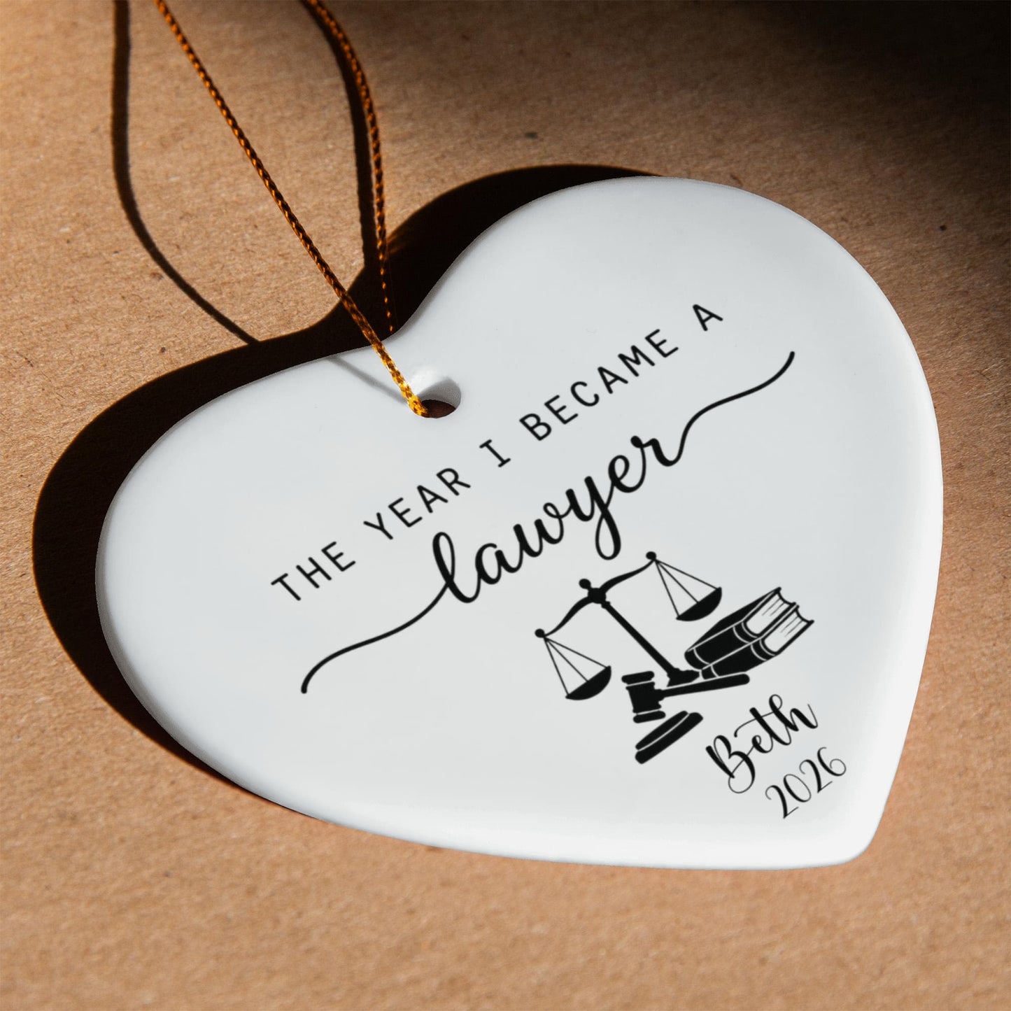 1st Christmas As A Lawyer Ornament
