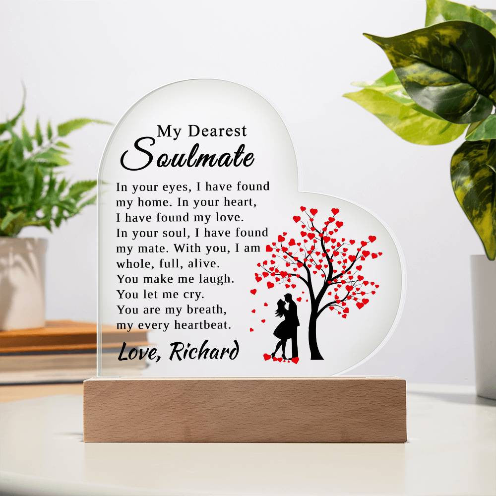 Soulmate Acrylic Heart-[Heartfelt Family Gift]