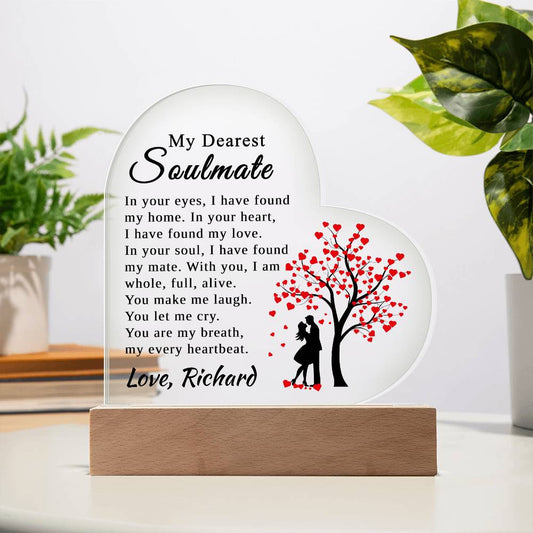 Soulmate Acrylic Heart-[Heartfelt Family Gift]