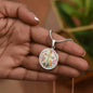 Floral Cross Engraved Necklace-[Heartfelt Family Gift]