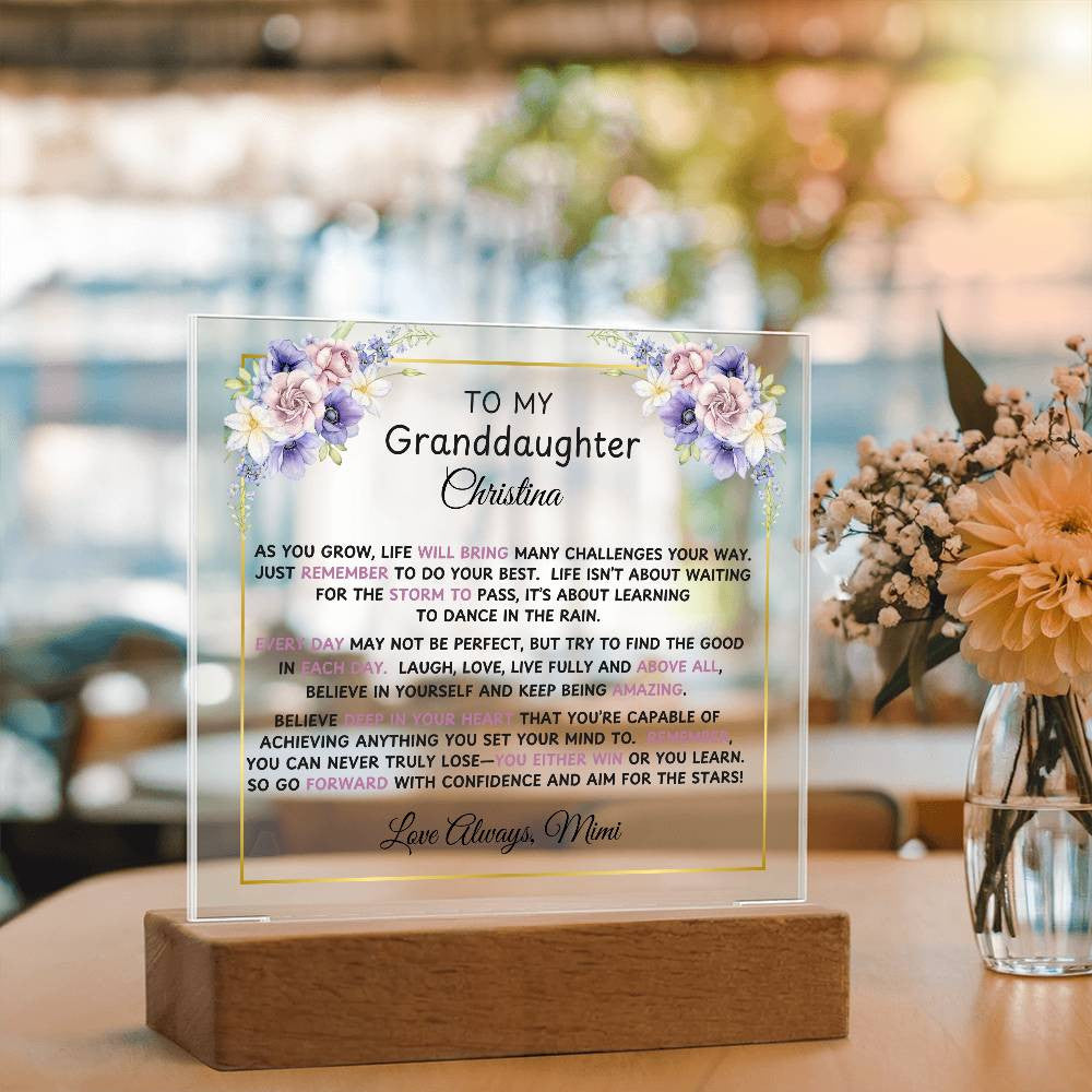 To My Granddaughter Plaque Gift-[Heartfelt Family Gift]