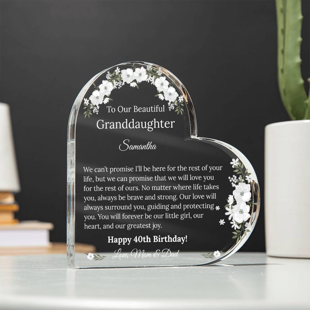 Granddaughter Acrylic Heart Gift