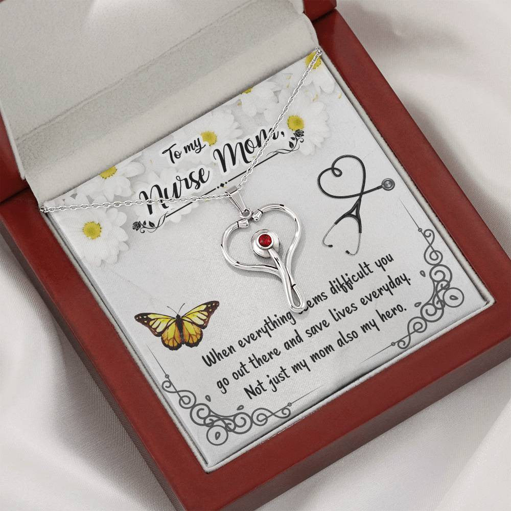 Nurse Mom Stethoscope Necklace Gift-[Heartfelt Family Gift]