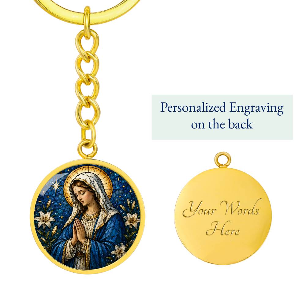 Personalized Virgin Mary Necklace