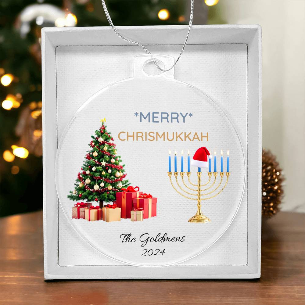 Merry Chrismukka Hanukkah Christmas Ornament Gift-[Heartfelt Family Gift]