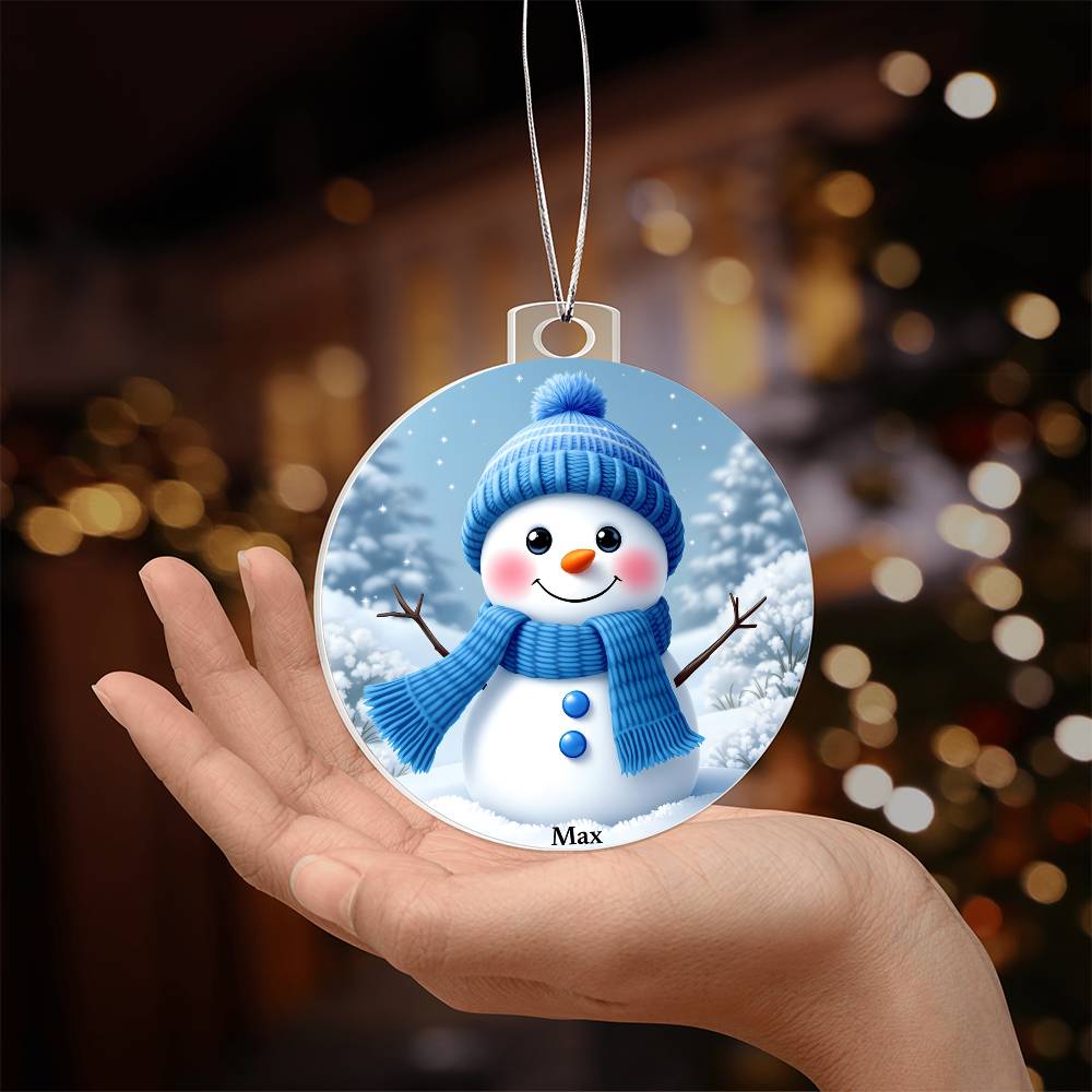 Snowman Acrylic Ornament
