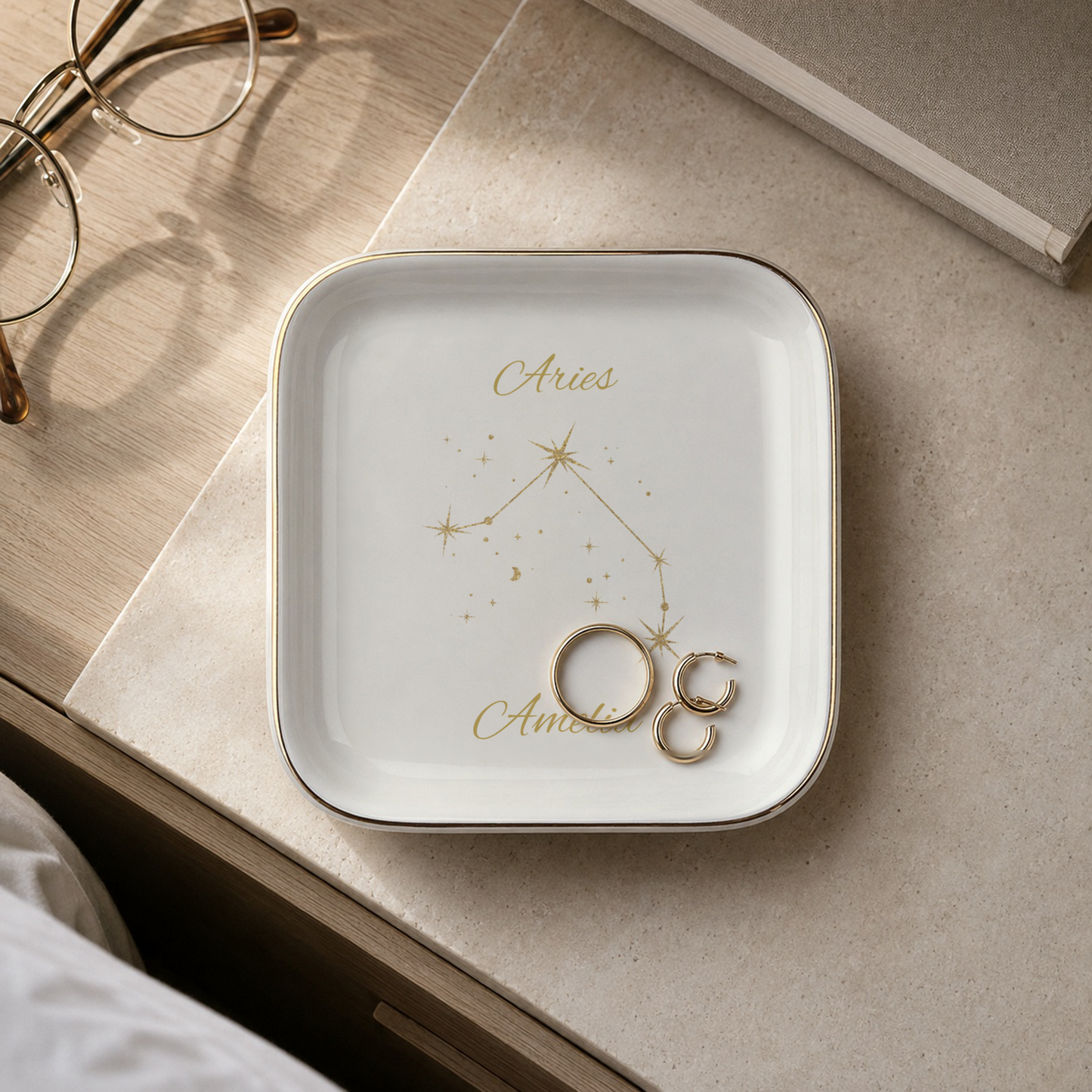 Aries Zodiac Jewelry Dish Gift
