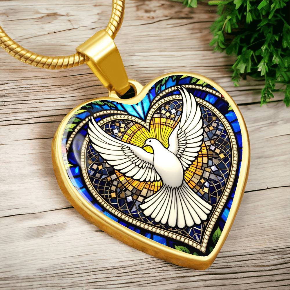 Engraved Dove Necklace-[Heartfelt Family Gift]
