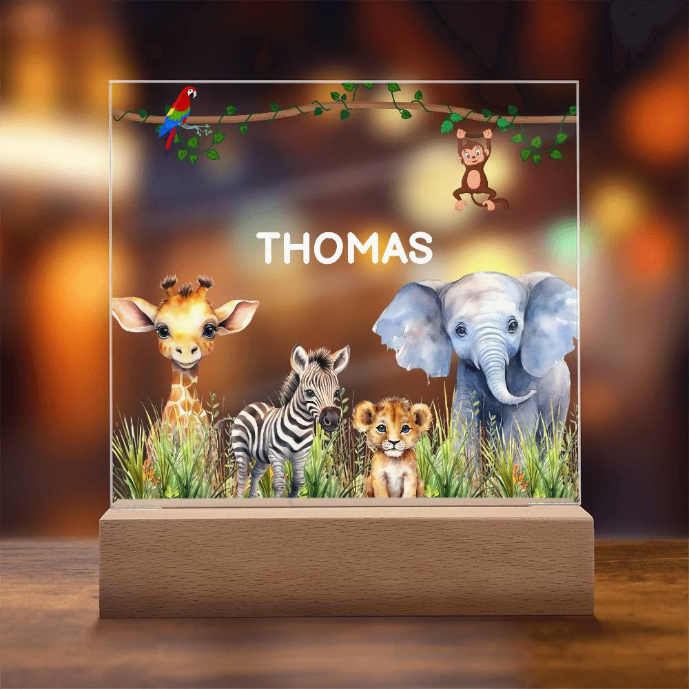 Personalized Name Safari Animals Nightlight-[Heartfelt Family Gift]