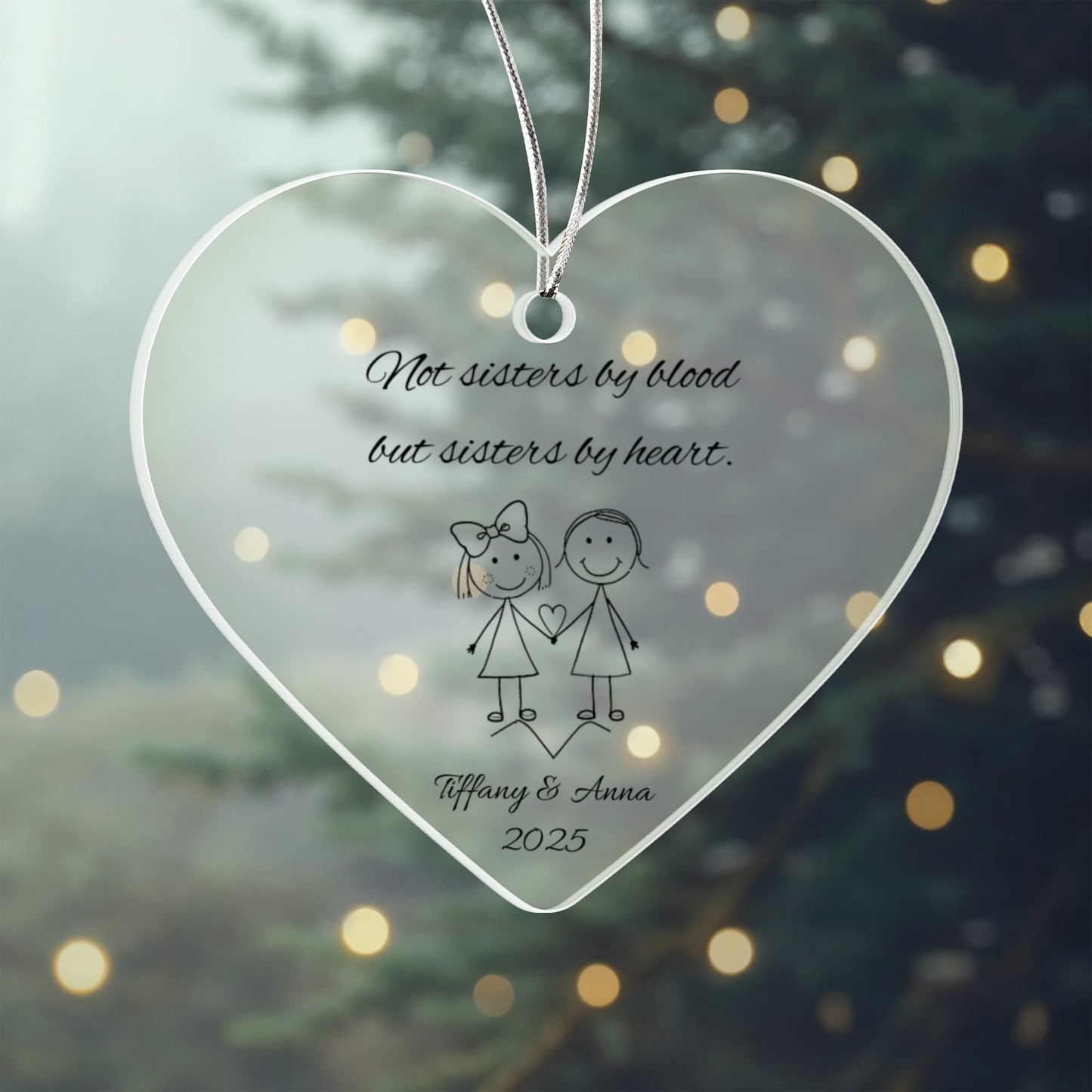 Not Sisters by Blood but Sisters by Heart, Soul Sister Ornament