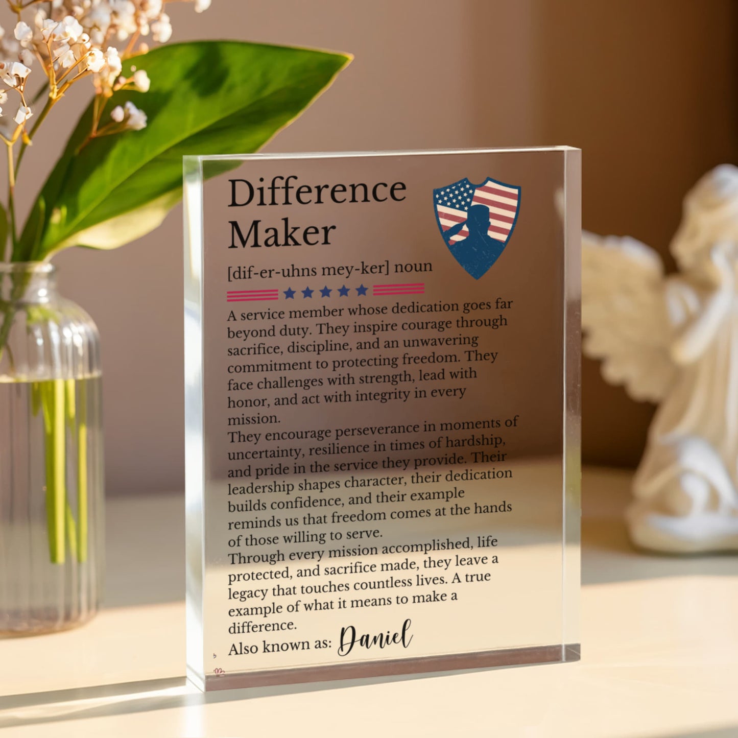 Veteran Difference Maker Plaque