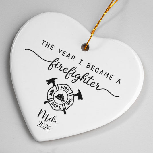 1st Christmas Firefighter Ornament