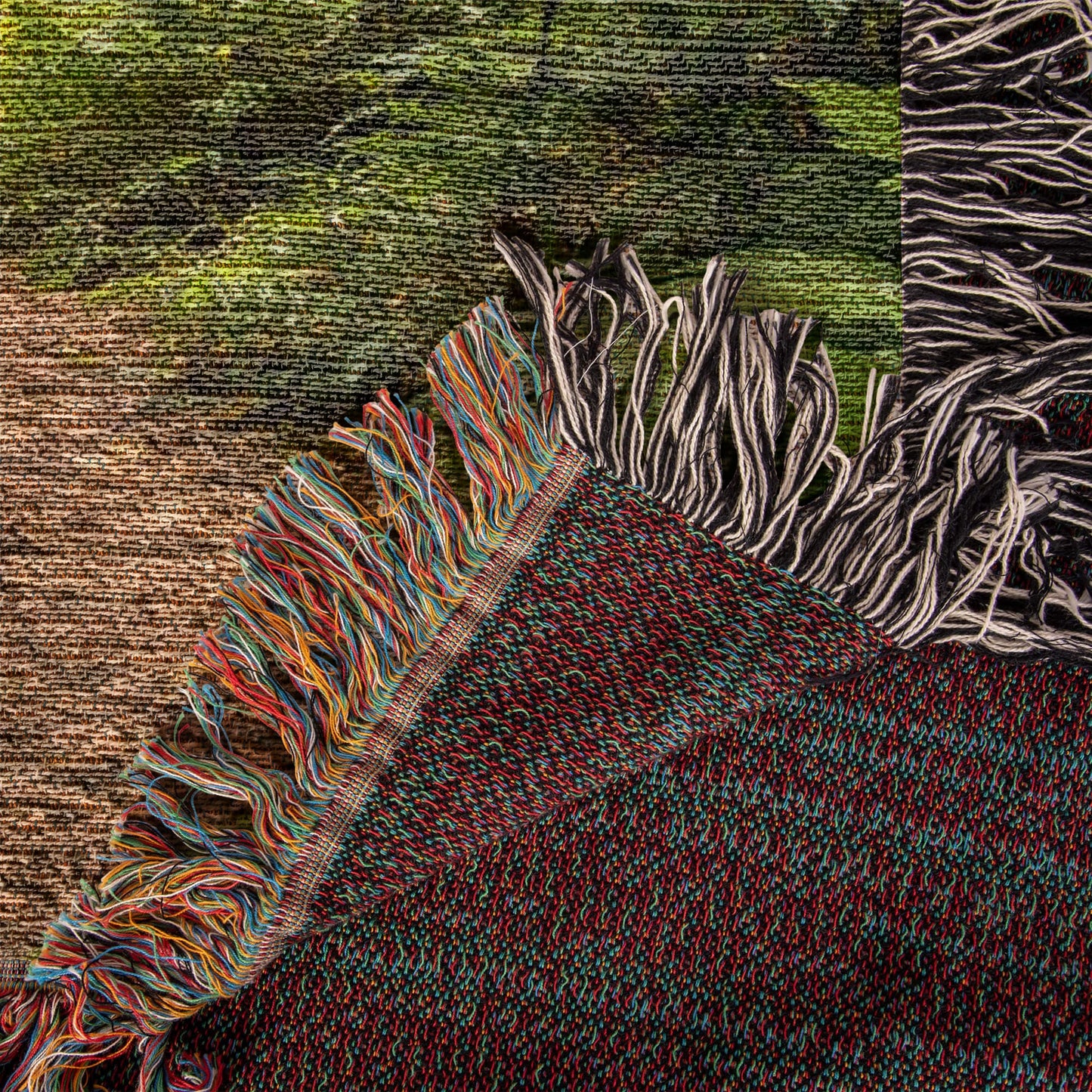 Puerto Rico Culture Inspired Sugar Cane Field Woven Blanket