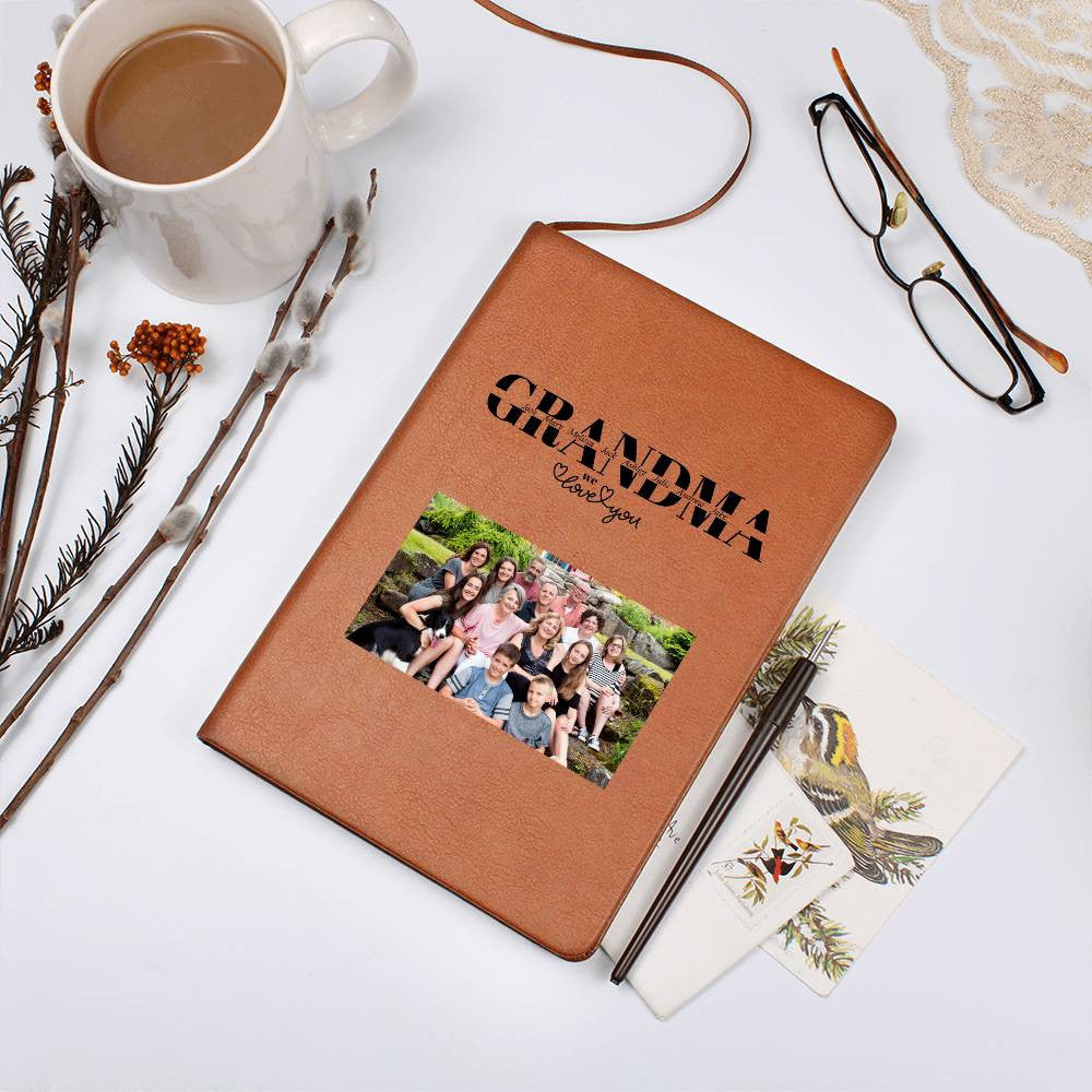 Grandma Personalized Keepsake Journal with Grandkids Names and Photo-[Heartfelt Family Gift]