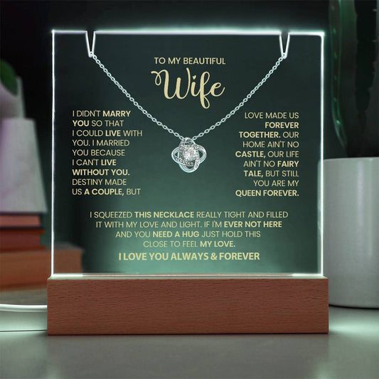 Wife Lighted Jewelry Holder Necklace Gift Set-[Heartfelt Family Gift]