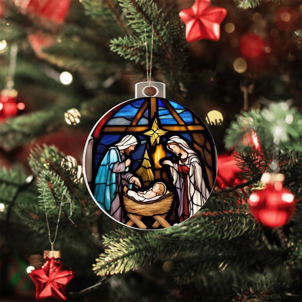 Baby Jesus Nativity Acrylic Ornament Plaque