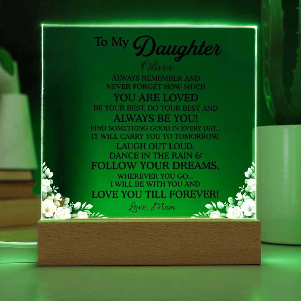 Daughter Light Up Acrylic Plaque